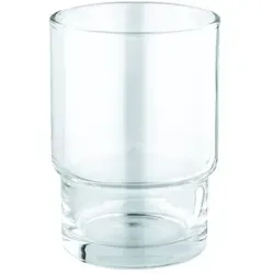 GROHE Essentials Zahnbürstenhalter aus Kristallglas | 40372001 - Eleganter Zahnbürstenhalter aus robustem Kristallglas, vereint Langlebigkeit und stilvolles Design für Ihr Badezimmer.