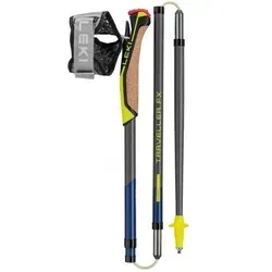 Leki Traveller FX.One Carbon - Faltbare Nordic Walking Stöcke 105 cm - Wanderstöcke aus hochwertigem Carbon in Grau/Gelb, ideal für Trailrunning und Nordic Walking, leicht und kompakt für unterwegs.