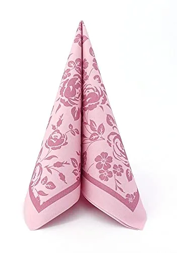 Airlaid Serviette Fiori in Altrosa, 40 x 40 cm, 50 Stück in pink von APARTina