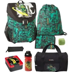 Lego Schulranzen-Set Easy GREEN Ninjago 8tlg. mit Brotdose und Trinkflasche