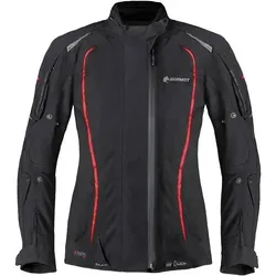 Germot Motorradjacke MotoQueen - Wasserdichte Damen Textiljacke in Rot/Schwarz - Motorradjacke für Damen mit herausnehmbarem Innenfutter und EN 17092-3:2020 Klasse A Schutz, ideal für sportliche Fahrten.
