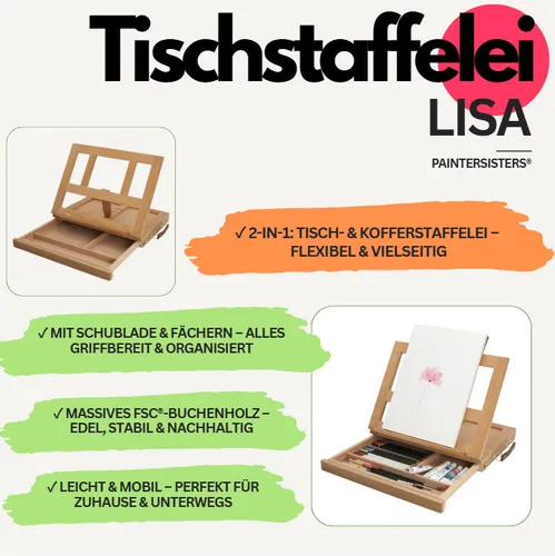 Tischstaffelei Lisa von Paintersisters