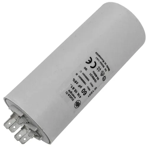 Anlaufkondensator Motorkondensator 60µF 400V 50x119mm Stecker 6,3x0,8mm Ducati 4