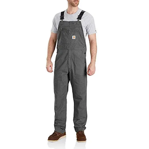 Carhartt Rugged Flex Rigby Latzhose - Grau - W48/L30 - Arbeits- & Schutzkleidung, strapazierfähig mit Rugged Flex® für optimale Bewegungsfreiheit und Komfort bei härtesten Arbeiten.