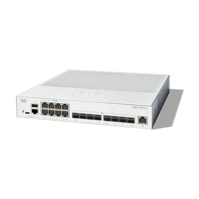 Cisco Catalyst 1300-16XTS Switch - Managed Switch mit 8x 10GbE und 10x 10GbE SFP, ideal für leistungsstarke Netzwerkanforderungen in Unternehmen.