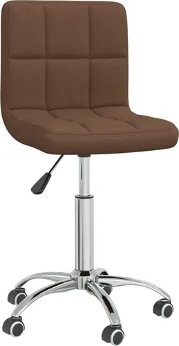 vidaXL Drehbarer Bürostuhl Braun aus Stoff in braun von vidaXL