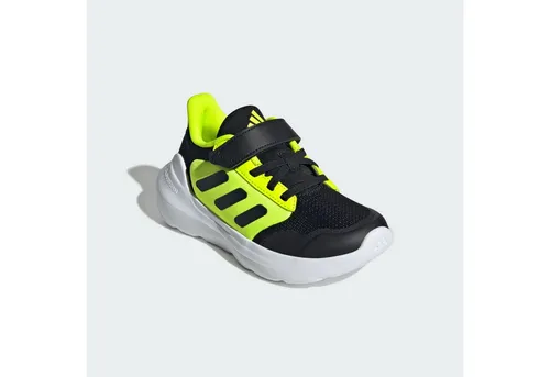 adidas Tensaur 3.0 EL Fitnessschuhe Kinder – Größe 29 - Laufschuhe für Kinder in core black-lucid lemon, strapazierfähiges Obermaterial und elastische Schnürsenkel für optimalen Halt beim Spielen und Rennen.