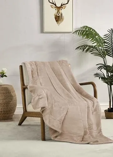 Miracle Home. Wendbare Fleecedecke aus Pyrit-Flanell und Sherpa-Flanell, 260 g/m²
