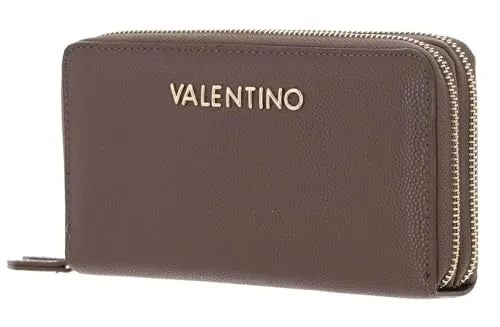Valentino Unisex Divina Zip Around Wallet, Taupe - Damen-Geldbörse, elegantes Design mit praktischem Rundum-Reißverschluss für maximale Sicherheit und Ordnung.