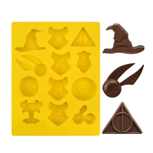 YALiya Silikonform Pralinen, Dreidimensionale Zeichentrickfigur Figur Schokoladenform, Kekse Süßigkeitenform, Figur Silikon-Backform für Süßigkeiten,Schokolade,Süßigkeiten,Gelee,Eiswürfel (Gelb)