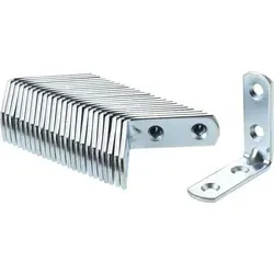 Möbelwinkel 40x40x20x2 Montagewinkel Stahl Verzinkt 25 Stück Verbindungswinkel