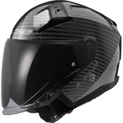 LS2 OF603 Infinity II Carbon Jethelm XL für Männer - Motorradhelm mit Emergency Release System und reflektierenden Elementen für maximale Sicherheit und Komfort.