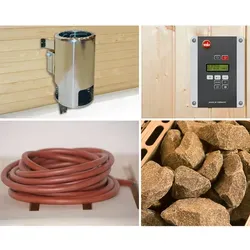 Bio Saunaofen-Set Weka 3,6 kW mit digitaler Steuerung - Saunaöfen & Heizgeräte, energieeffizienter 3,6 kW Ofen mit digitaler Steuerung für ein entspannendes Saunaerlebnis.