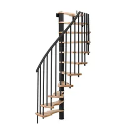 Minka Spindeltreppe Metallica Smart Buche-Schwarz 130 cm in schwarz von Minka