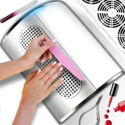 Retoo Maniküre-Pediküre-Set Nagelstaubsauger 40W - Professioneller Staubabscheider für Acrylnägel und Gelnägel, mit zwei Filterbeuteln und einfachem, konturiertem Design für müheloses Arbeiten.