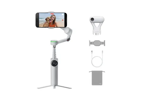 INSTA360 Flow 2 Pro AI Tracker Bundle stone gray - Kamerastabilisatoren und -stützen, mit AI-Tracking für perfekte Aufnahmen und mühelose Stabilität.