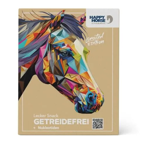 Happy Horse Lecker Snack Getreidefrei | 800g | Pferdeleckerlis getreidefrei mit Nukleotiden & Vitaminen | Mit Rote Beete & Kurkuma | Gesunde Belohnung im Training