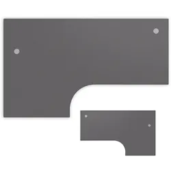 bümö Tischplatte 200x120 cm in graphit - Kinderschreibtische, kratzfest beschichtet und bis zu 120 kg belastbar – ideal für langlebige Schreibtischlösungen und DIY-Projekte.