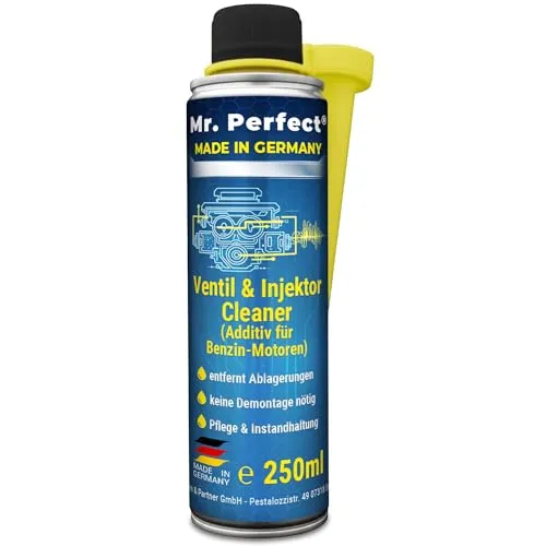 Mr. Perfect Ventil & Injektor Cleaner Benzin 250ml | Einspritzdüsen Reiniger entfernt Ablagerungen & fungiert als Kraftstoffstabilisator | Benzin Additiv für gleichmäßigen Motorbetrieb