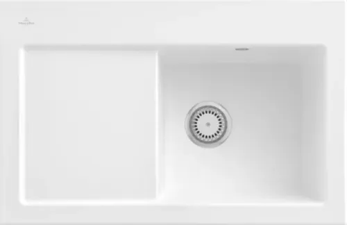 Villeroy & Boch Einbauspüle Subway 45 - Keramikspüle mit minimalistischer Design, hitzebeständig, schmutzabweisend und kratzfest – ideal für die hygienische Küche.