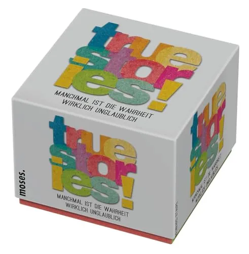 Moses 90224 - TRUE Stories | Manchmal ist die Wahrheit wirklich unglaublich | Das lustige Quizspiel für die ganze Familie | Ab 12 Jahren, White