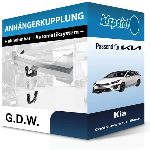 Produktbild G.D.W. Abnehmbare Anhängekupplung für Kia Cee'd Sporty Wagon (Kombi)