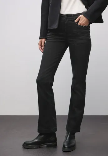 STREET ONE Slim-fit-Jeans mit Nieten schwarz 29 in schwarz von Street One
