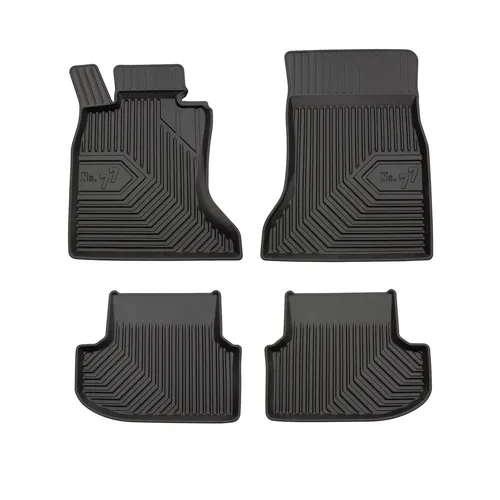 Fußmatten Gummimatten für BMW 5er F10 F11 2013-2017 FL xDrive TPE Schwarz 4 tlg - Praktisches 4-teiliges Fußmatten-Set für BMW 5er F10 F11, wasserfest und rutschfest. Schützt den Fahrzeugboden zuverlässig und sorgt für eine einfache Installation.