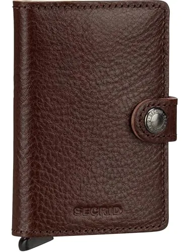 SECRID Miniwallet - Vegetable - Espresso Brown - Unisex Portemonnaie aus pflanzlich gegerbtem Leder mit Aluminium-Cardprotector, schützt vor RFID-Diebstahl und bietet Platz für bis zu 6 Karten, ideal für stilbewusste Minimalisten.