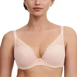 Chantelle EasyFeel Norah Chic Plunge T-Shirt BH - Hellrosa C 85 - Eleganter T-Shirt BH mit tiefem Ausschnitt, nahtloser Verarbeitung und leicht gepolsterten Cups für eine natürliche Silhouette. Ideal für den täglichen Gebrauch – unsichtbar unter enger Kleidung.