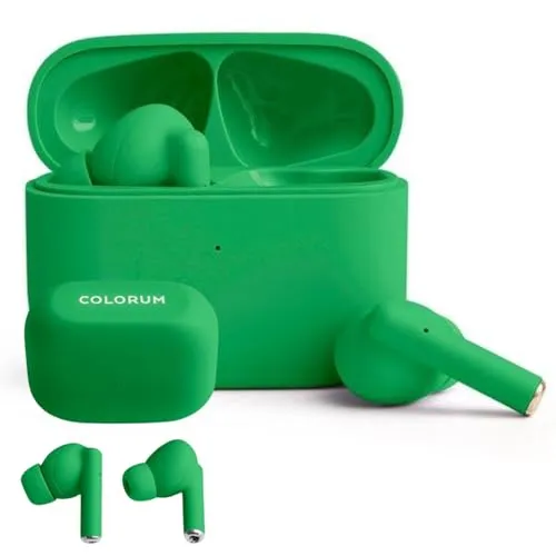 Forever COLORUM TWS, In-Ear Kopfhörer, Bluetooth 5.0, Kabellose, in Ear Kopfhörer Sport, USB-C, für Android und IOS, Grün