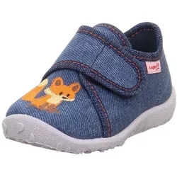 Superfit Spotty blau (8100) 23 - Hausschuhe für Mädchen - Bequeme und langlebige Hausschuhe für aktive Mädchen, ausgestattet mit praktischem Klettverschluss und veganen Materialien. Ideal für Indoor-Abenteuer und zertifiziert nachhaltig.