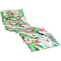 vidaXL Sonnenliegen Auflage - 180x60x3cm, bequeme Polsterauflage aus wasserabweisendem Oxford-Gewebe für Gartenliege oder Liegestuhl, rutschfest und vielseitig einsetzbar