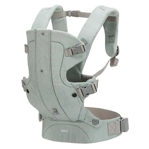 Fillikid - Ergonomische 4in1 Babytrage für Babys & Kleinkinder - Pistazie - Vielseitige Babytrage mit 4 Tragemöglichkeiten, ideal für Babys von 3,5-15 kg. Flexibel anpassbare Gurte sorgen für Komfort und Sicherheit. Perfekt für aktive Eltern, die Nähe und Freiheit verbinden möchten.