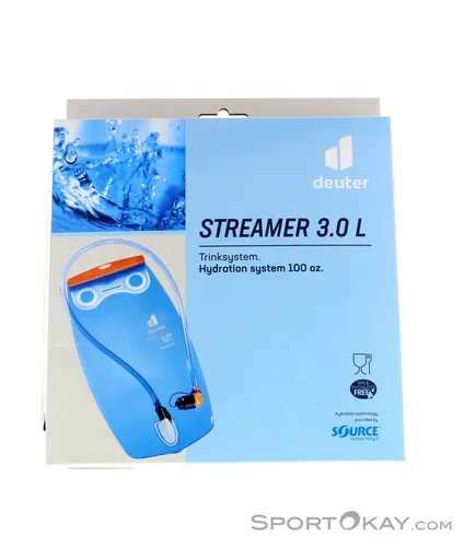 deuter Streamer 3.0 Trinksystem - 3 Liter Volumen, auslaufsicheres Mundstück und hygienische Grunge-Guard Beschichtung für unbedenkliches Trinken unterwegs