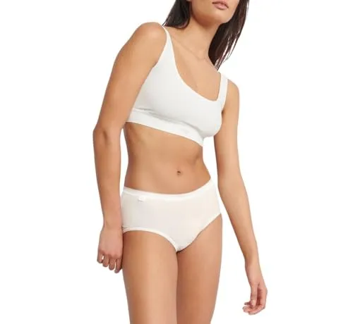 sloggi Damen Basic+ Midi C3P – Komfortable Funktionsunterwäsche - Hüftiger Sitz mit breiterer Seitenpartie und extra softe Kanten. Ideal für den ganzen Tag – formbeständiges Elastikbündchen sorgt für perfekten Halt.