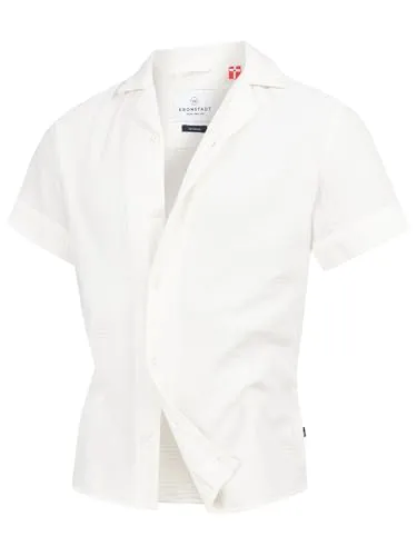 Herren KSAvery Hemd Kurzarm aus Musselin - Offwhite, M - Tops, T-Shirts & Hemden für Herren - Luftiger Schnitt mit modernem Reverskragen für stilvolles Tragegefühl und einfache Handhabung.