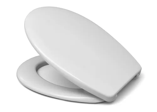 sanibel-WC-Sitz Universal rund m. Deckel Bügelbefestigung Edelstahl bahamabeige