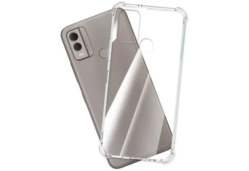 mtb more energy Smartphone-Hülle Clear Armor Case für Nokia C22 4G (6.5), Transparente TPU Schutzhülle Case Backcover mit Anti-Shock Verstärkung