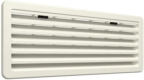 Thetford Vent Lüftungsgitter 186x483mm, weiß - Kühlschrank-Lüftungsgitter, verschönert das Aussehen der Lüftungsöffnung und sorgt für einen optimalen Kühlschrankbetrieb in Wohnmobilen und Wohnwagen.