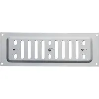 SOTECH Edelstahl Lüftungsgitter Oval 260 x 90 mm mit Schiebeverschluss Verschließbar