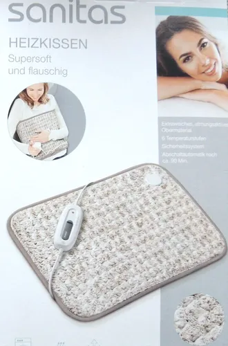 Sanitas SHK 22 Heizkissen Heizmatte Wärmekissen 6 Temperaturstufen NEU