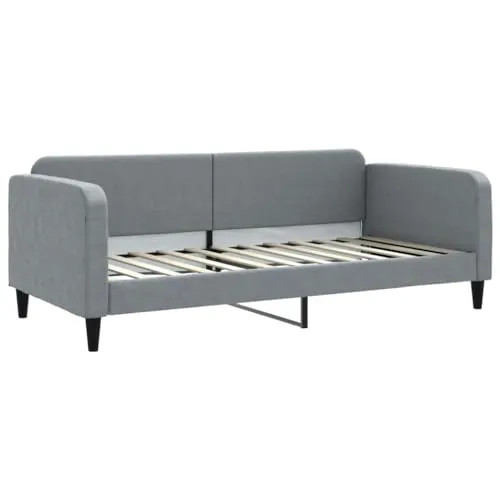 vidaXL 2-in-1 Tagesbett und Schlafsofa - Vielseitiges Tagesbett für Schlafzimmer und Wohnzimmer, das tagsüber als Sofa und nachts als Bett dient. Modernes Design in Hellgrau, bequem gepolstert für höchsten Sitzkomfort.
