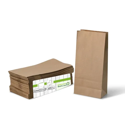 Greenbox Blockbeutel M, braun, 11 x 6 x 23,5 cm