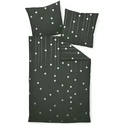 Janine Mako-Satin Bettwäsche J.D. 135x200cm - Walnuss - Bettwäschegarnitur aus hochwertigem Baumwollsatin, 60° waschbar und trocknergeeignet. Ideal für Schlafzimmer und Teenagerschlafzimmer, sorgt für modernen Komfort und Stil.