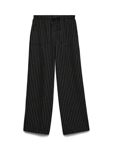 VERO MODA Hohe Taille Hose VMMELANEY mit weitem Beinschnitt in schwarz von VERO MODA