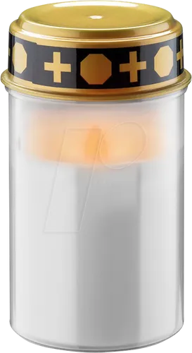 GOOBAY 74367 - LED Grablicht mit Flackerflamme und Timer - Weihnachtsbeleuchtung: Wetterfestes LED Grablicht mit Timerfunktion, sorgt für warmes Licht (2400 K) und schafft eine Atmosphäre der Andacht – ideal für Innen- und Außenbereich.