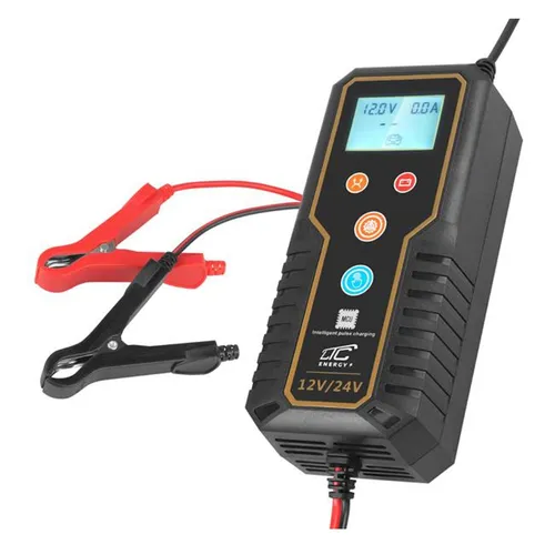 Autobatterieladegerät Batterieladegerät mit Mikroprozessorsteuerung 12V/24V 15A