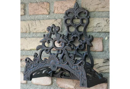 degawo Wandschlauchhalter - Klassik Gartenschlauchhalter aus Gusseisen - Robuster Gartenschlauchhalter im Landhausstil aus brüniertem Gusseisen. Mit eleganter Verzierung sorgt er für ordentliche Aufbewahrung und Stil in Ihrem Garten.