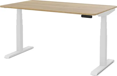 ASSMANN Büromöbel Schreibtisch PITINO Curved - Elektrisch höhenverstellbar (120x70cm, Weiß Eiche Natura) - Der elektrisch höhenverstellbare Schreibtisch PITINO CURVED bietet Flexibilität für die ganze Familie. Mit TÜV-zertifizierter Sicherheit und ergonomischem Design ist er ideal für Homeoffice, Schule und kreatives Arbeiten.